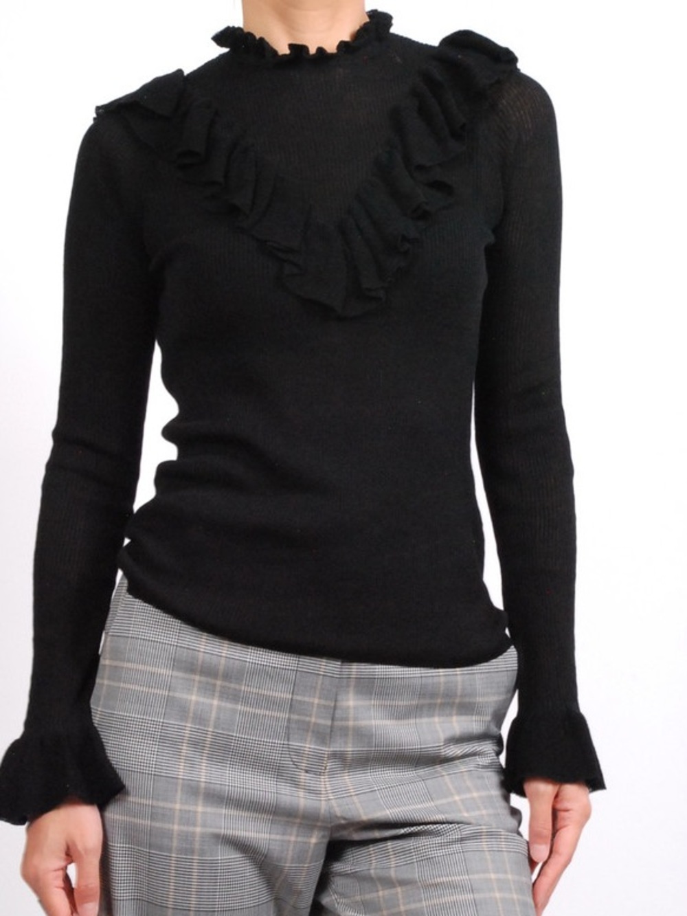 Ulla Johnson Maritza Black Pullover Sweater Size Small